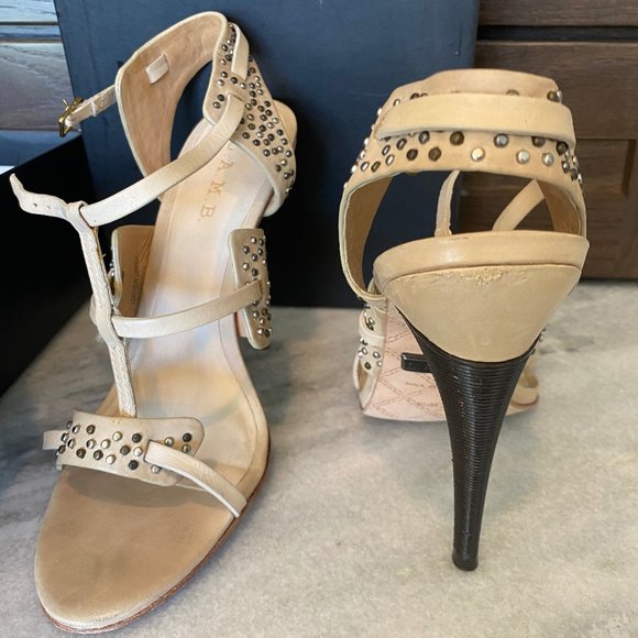 used L.A.M.B. strappy stiletto sandals - 8.5 - Picture 1 of 5